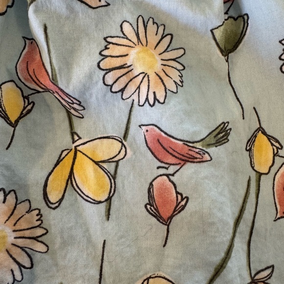 Carters Floral Kids Dress Blue and Yellow, Size 9M - Picture 4 of 5